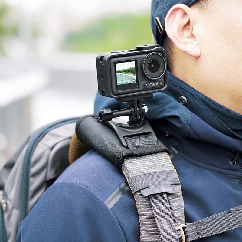 MAXCAM Backpack Shoulder Strap Mount Compatible with DJI Osmo Action 5/4/3 - Image 1